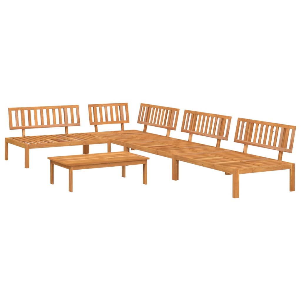 5-Delige Loungeset Pallet Massief Acaciahout Bruin