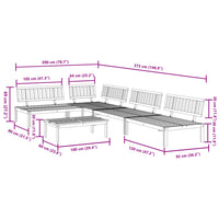 5-Delige Loungeset Pallet Massief Acaciahout Bruin