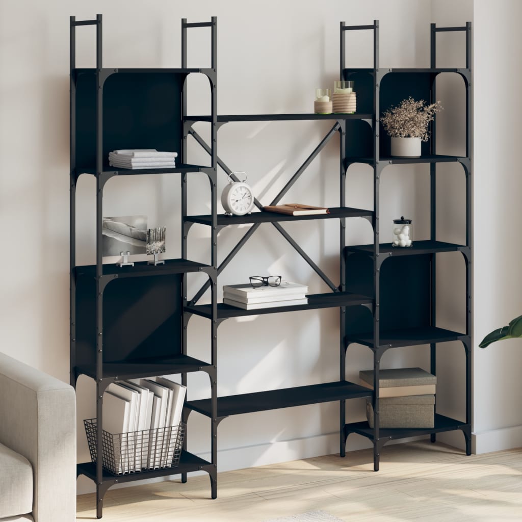 Boekenkast 5-Laags 60,5X24X166,5 Cm Bewerkt Hout