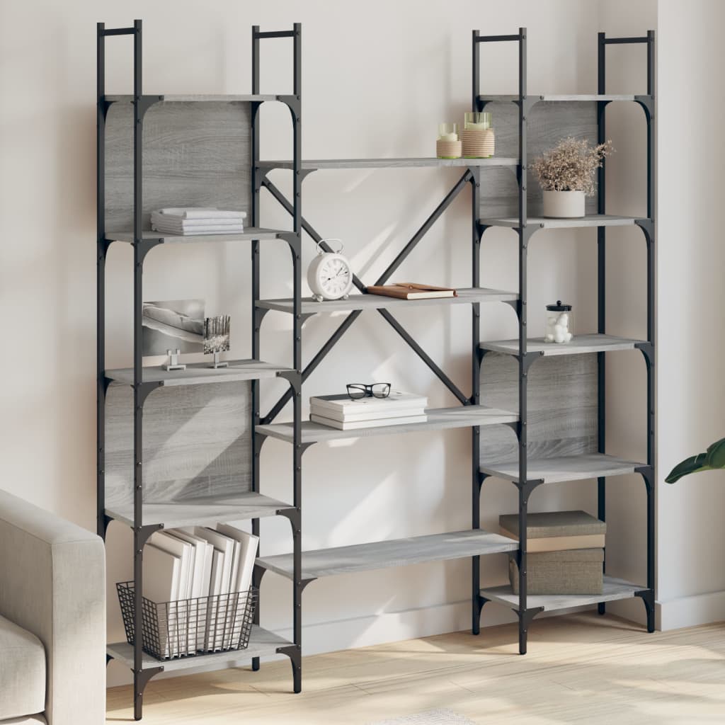Boekenkast 5-Laags 60,5X24X166,5 Cm Bewerkt Hout
