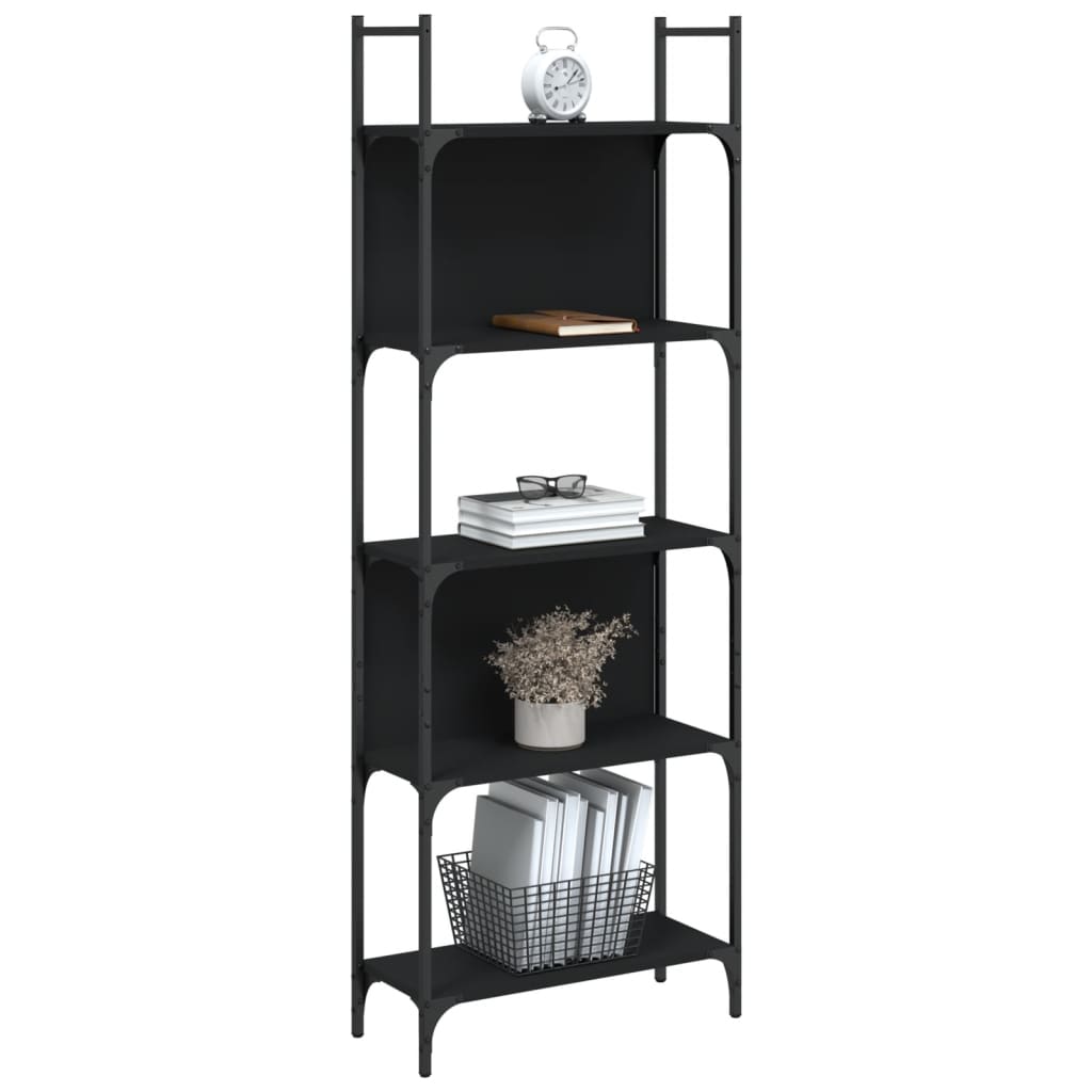 Boekenkast 5-Laags 60,5X24X166,5 Cm Bewerkt Hout