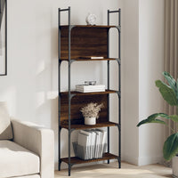 Boekenkast 5-Laags 60,5X24X166,5 Cm Bewerkt Hout