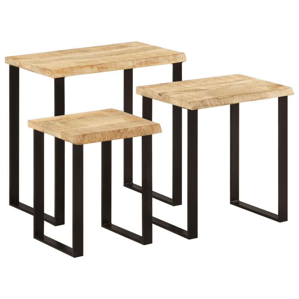 Tafeltjesset 3 St Met Natuurlijke Rand