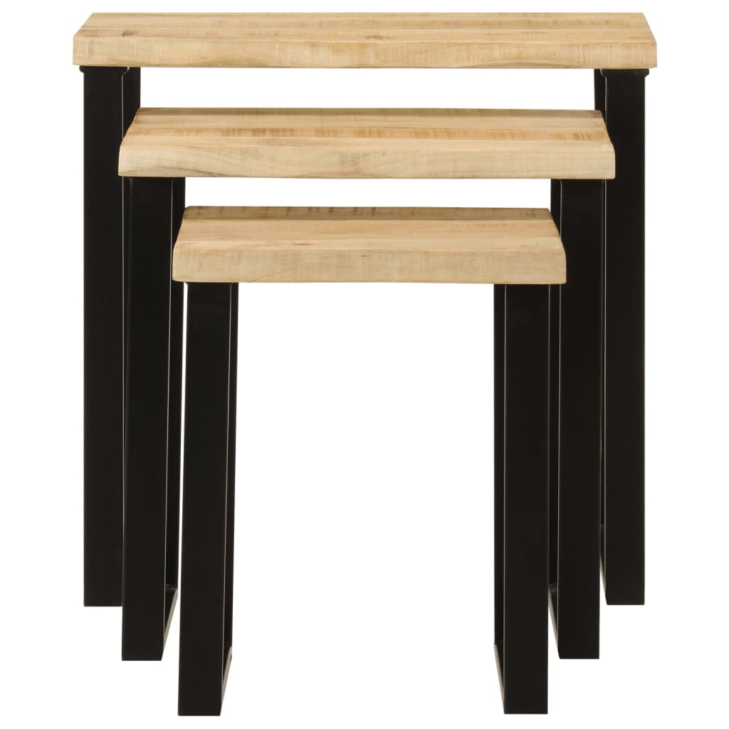 Tafeltjesset 3 St Met Natuurlijke Rand