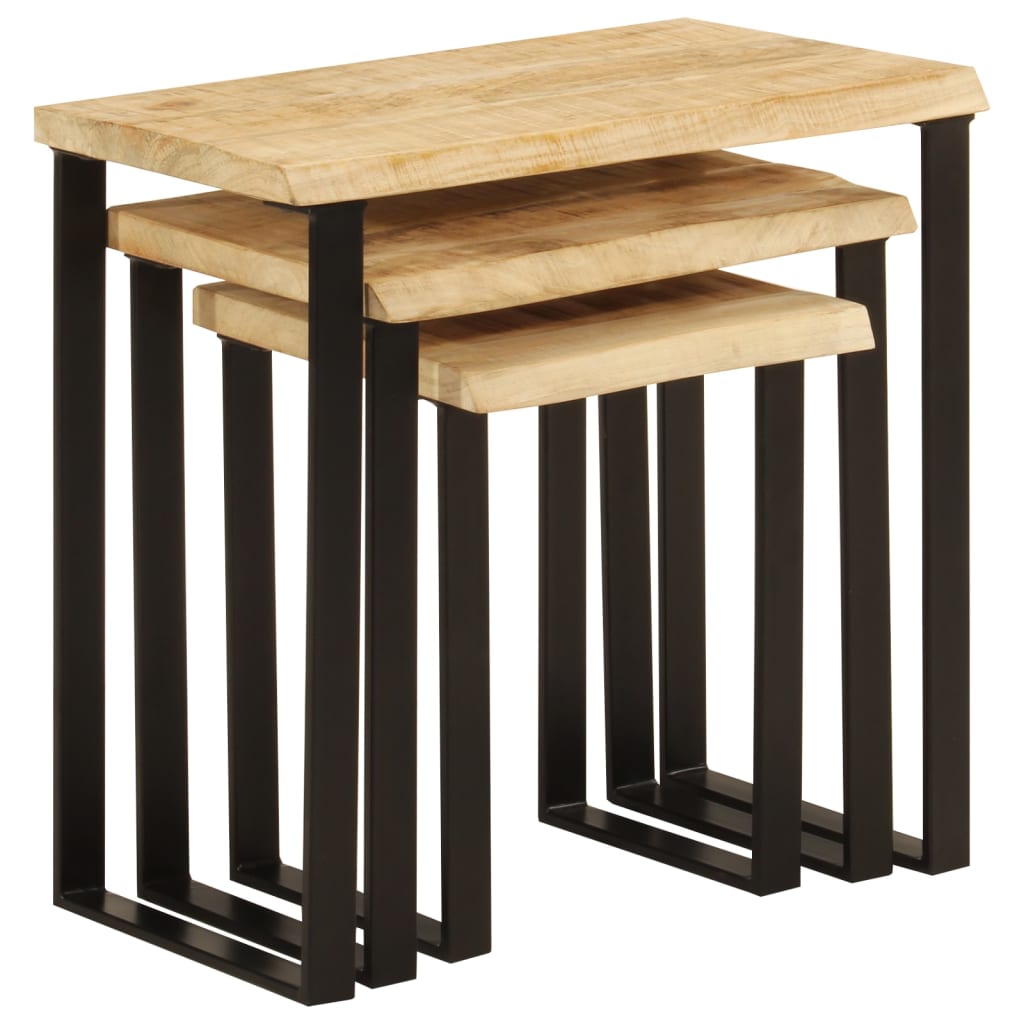 Tafeltjesset 3 St Met Natuurlijke Rand