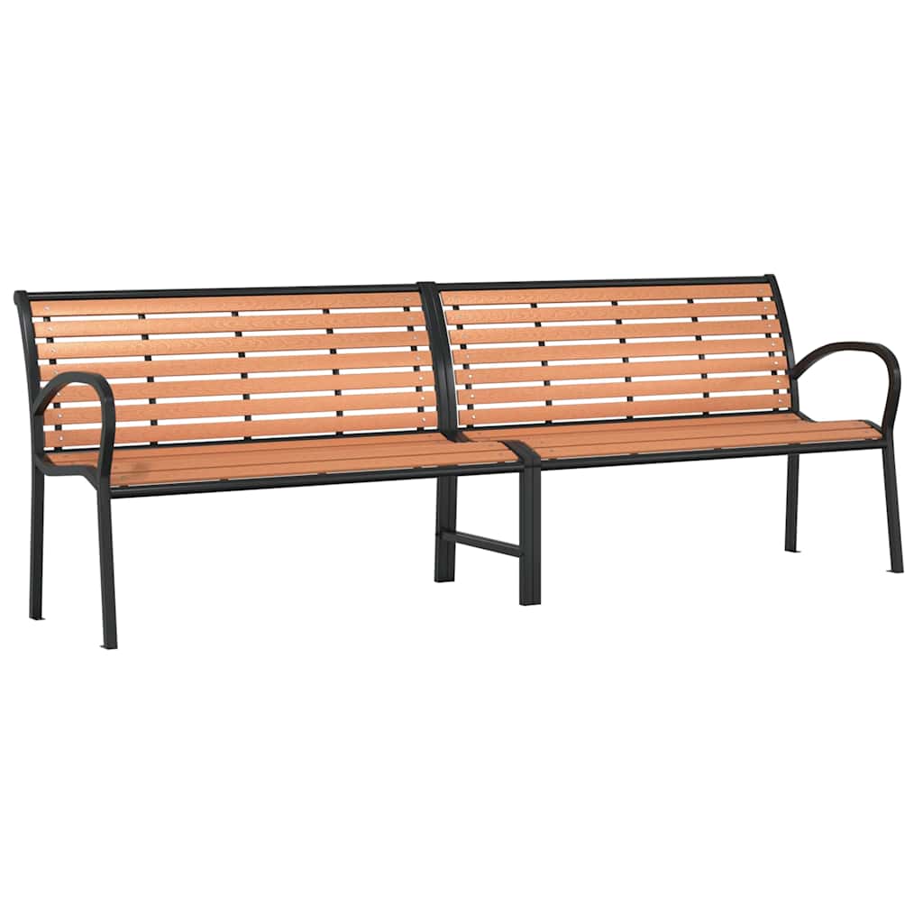 Tuinbank 231 Cm Hout En Gepoedercoat Staal Bruin Blauw