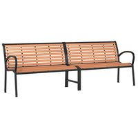 Tuinbank 231 Cm Hout En Gepoedercoat Staal Bruin Blauw