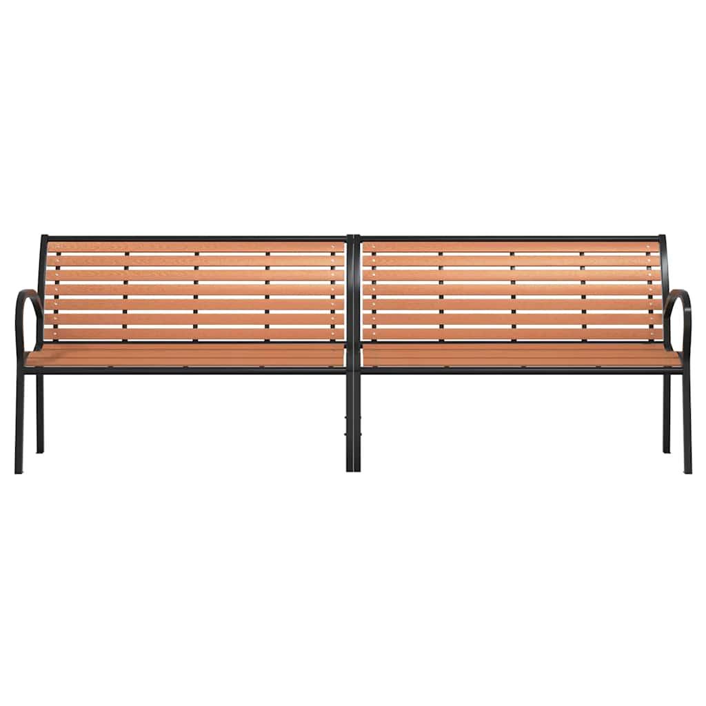 Tuinbank 231 Cm Hout En Gepoedercoat Staal Bruin Blauw