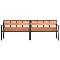 Tuinbank 231 Cm Hout En Gepoedercoat Staal Bruin Blauw