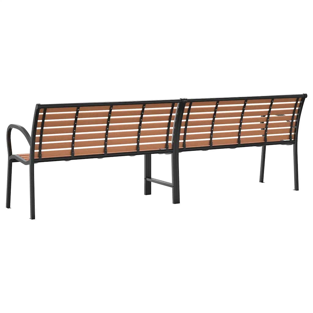 Tuinbank 231 Cm Hout En Gepoedercoat Staal Bruin Blauw