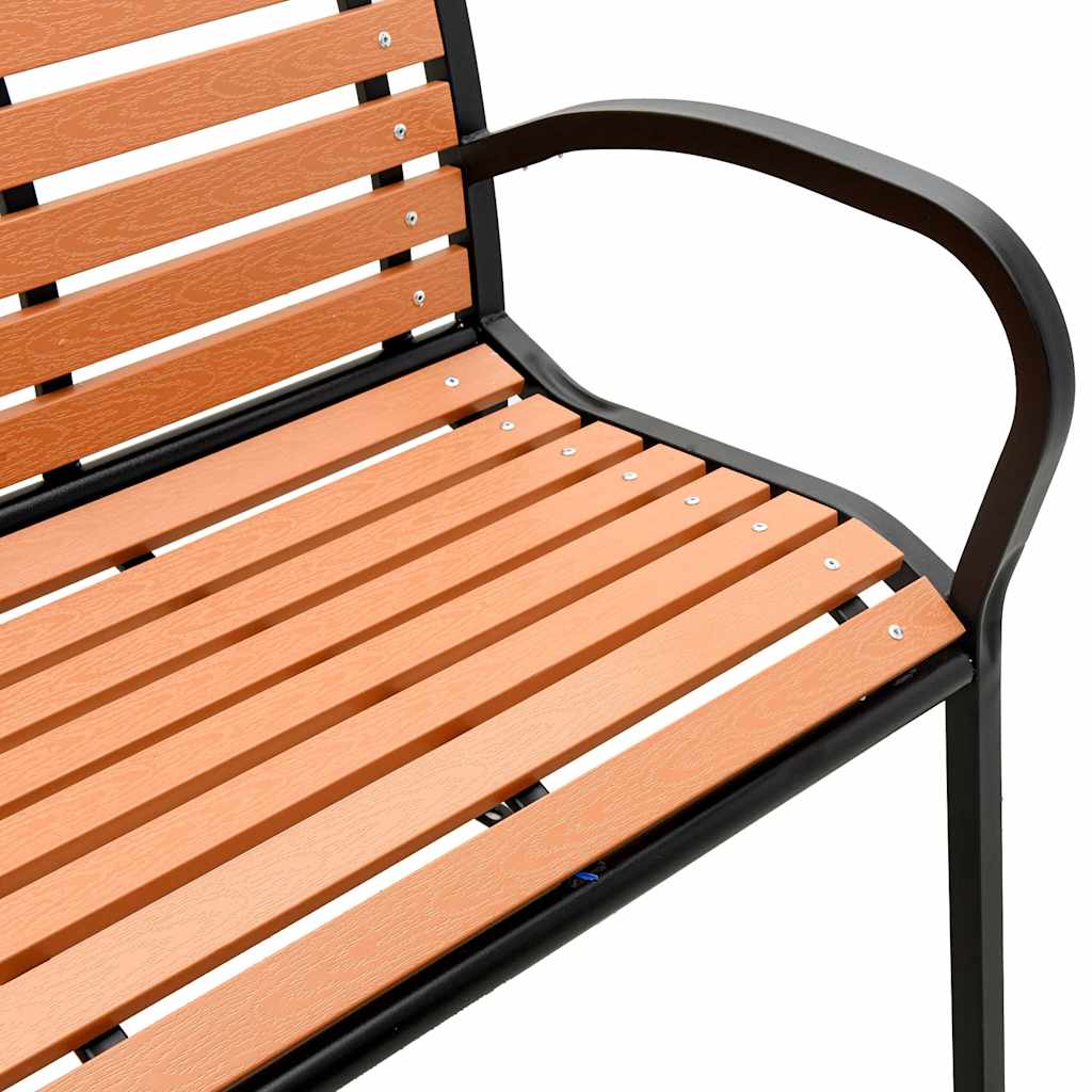 Tuinbank 231 Cm Hout En Gepoedercoat Staal Bruin Blauw
