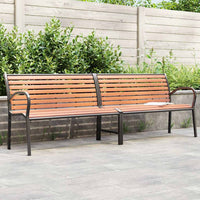 Tuinbank 231 Cm Hout En Gepoedercoat Staal Bruin Blauw