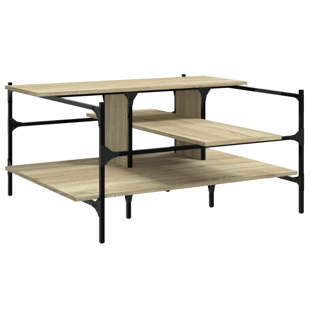 Salontafel 100X100X48,5 Cm Bewerkt Hout Kleurig
