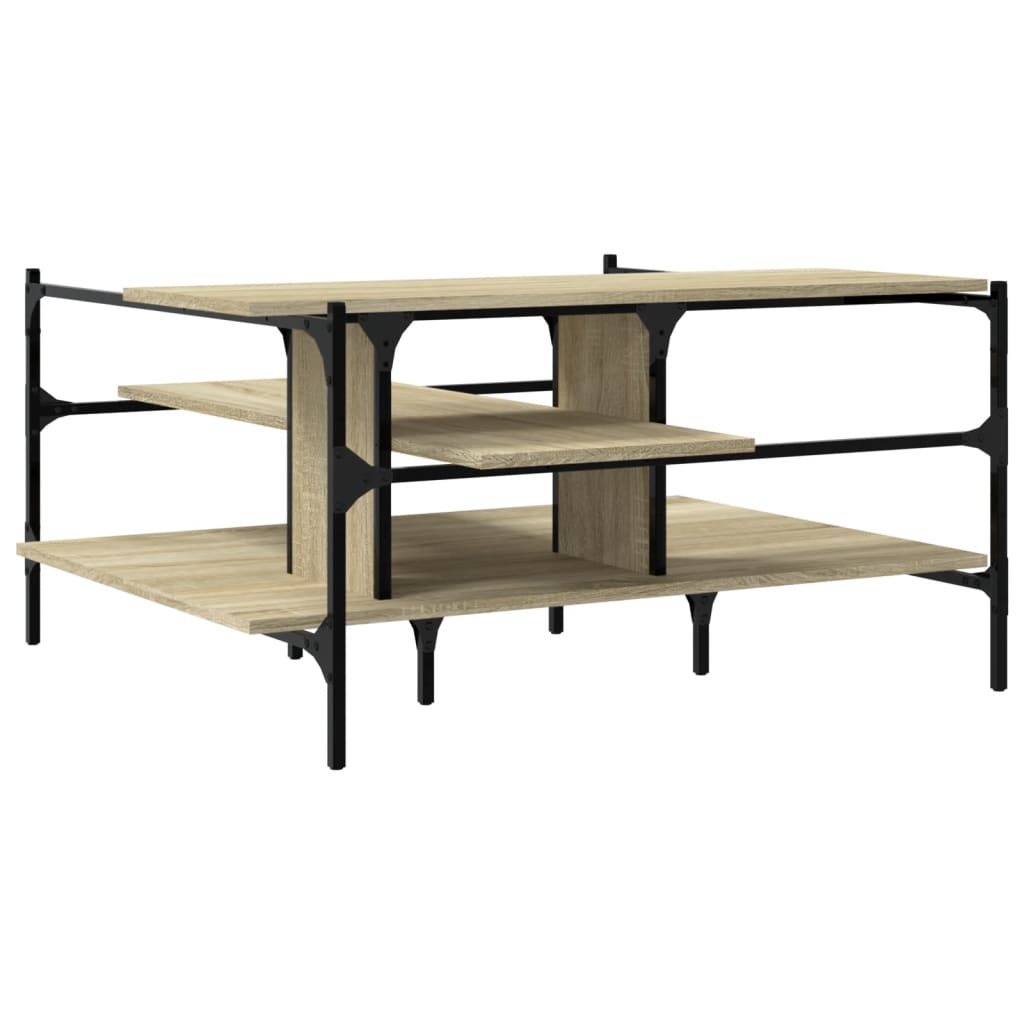 Salontafel 100X100X48,5 Cm Bewerkt Hout Kleurig