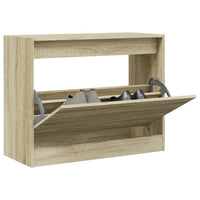 Schoenenkast Met 4 Klaplades 80X21X163,5 Cm Kleurig Sonoma Eiken