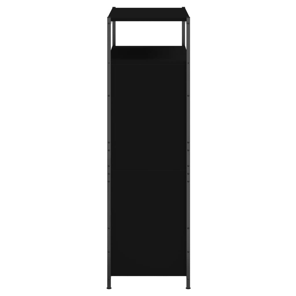 Schoenenkast 75X34X112 Cm Bewerkt Hout Zwart