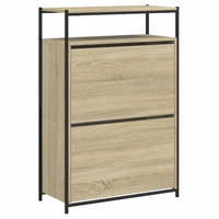 Schoenenkast 75X34X112 Cm Bewerkt Hout Kleurig Sonoma Eiken