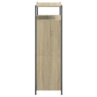 Schoenenkast 75X34X112 Cm Bewerkt Hout Kleurig Sonoma Eiken