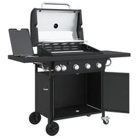 Gasbarbecue Met 5 Branders Gepoedercoat Staal Zwart