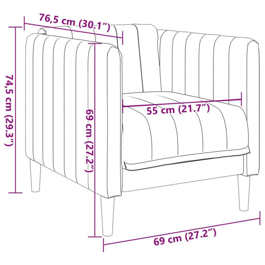 Fauteuil Kunstsuède