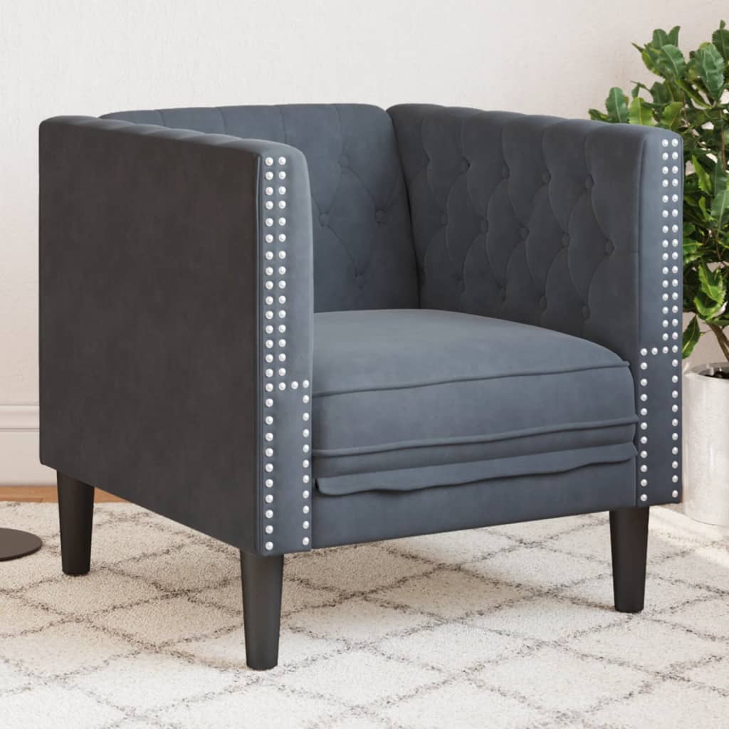 Fauteuil Chesterfield-Stijl Fluweel