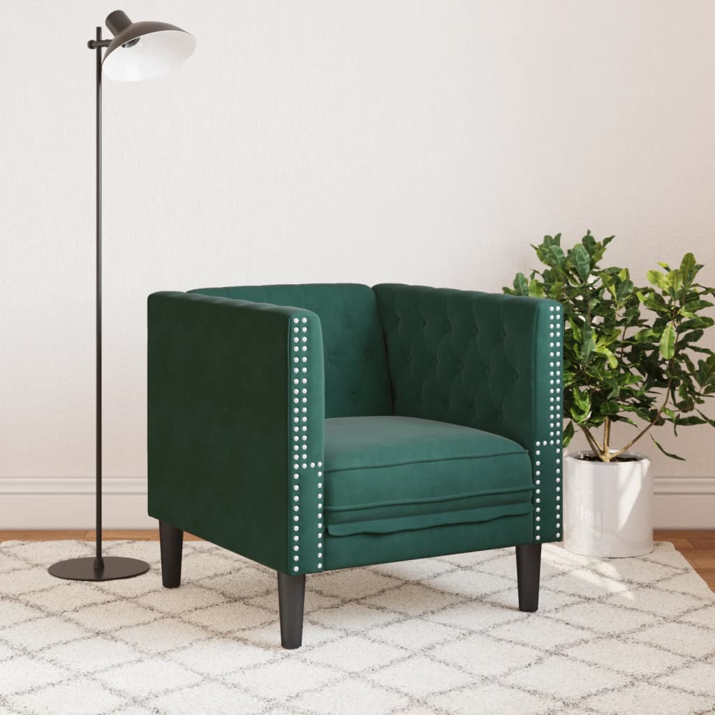 Fauteuil Chesterfield-Stijl Fluweel