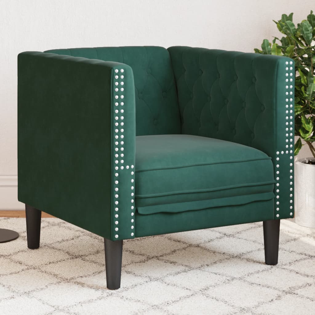 Fauteuil Chesterfield-Stijl Fluweel