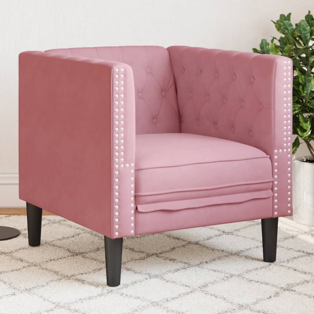 Fauteuil Chesterfield-Stijl Fluweel