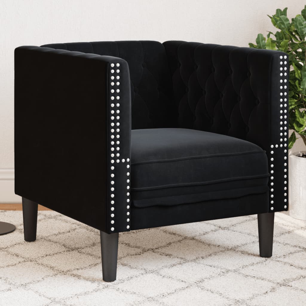 Fauteuil Chesterfield-Stijl Fluweel