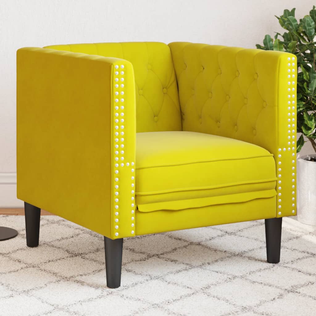 Fauteuil Chesterfield-Stijl Fluweel
