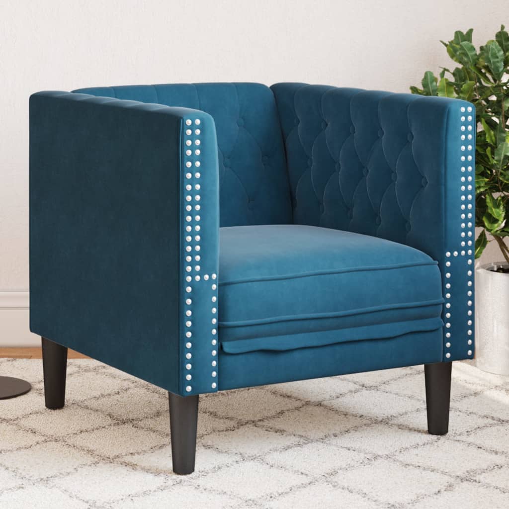 Fauteuil Chesterfield-Stijl Fluweel