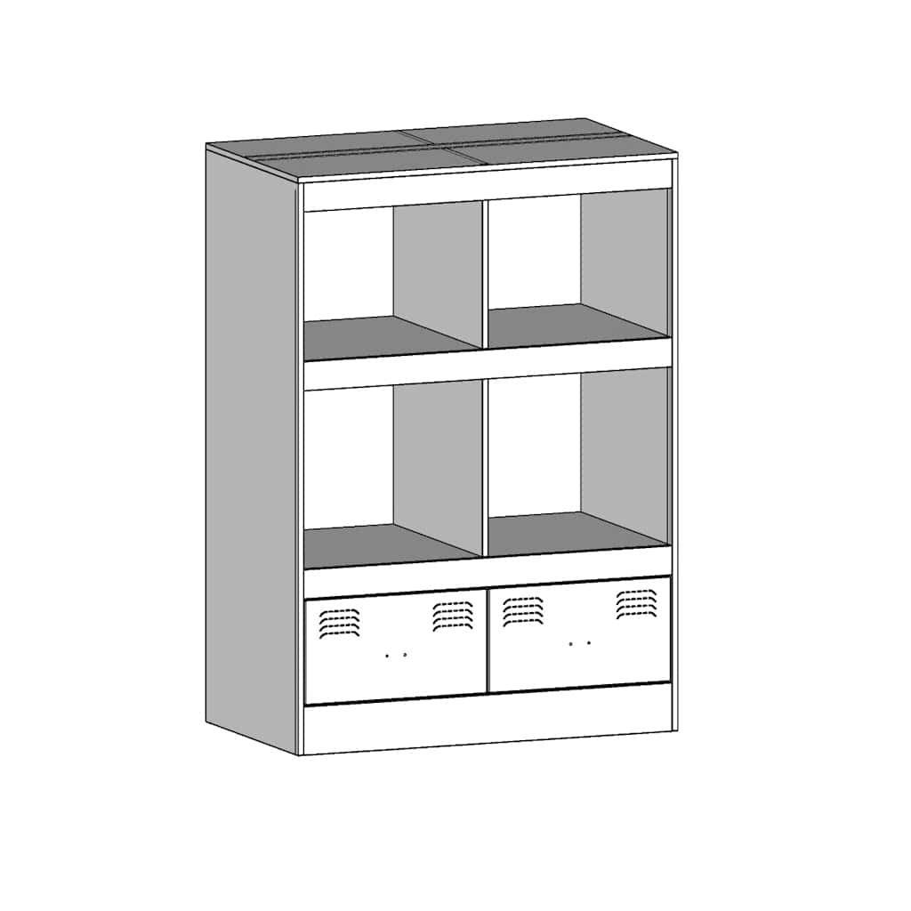 Hoge Kast 67X39X95 Cm Staal
