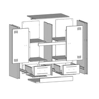 Hoge Kast 67X39X95 Cm Staal
