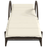 Ligbed Met Kussen 60X199X42 Cm Poly Rattan