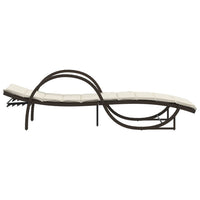 Ligbed Met Kussen 60X199X42 Cm Poly Rattan