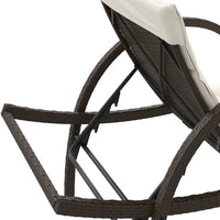 Ligbed Met Kussen 60X199X42 Cm Poly Rattan