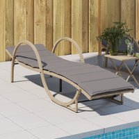 Ligbed Met Kussen 60X199X42 Cm Poly Rattan