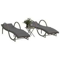 Ligbed Met Kussen 60X199X42 Cm Poly Rattan