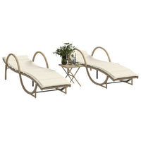 Ligbed Met Kussen 60X199X42 Cm Poly Rattan