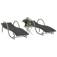 Ligbed Met Kussen 60X199X42 Cm Poly Rattan