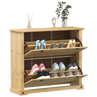 Schoenenkast Corona 99X32X Massief Grenenhout Honingwas