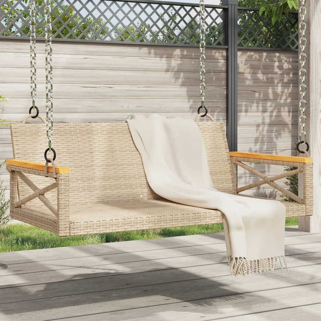 Schommelbank Met Kussens Poly Rattan