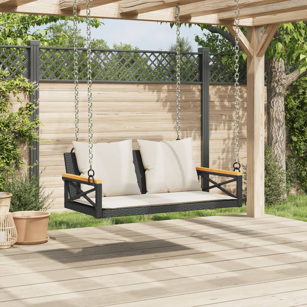 Schommelbank Met Kussens Poly Rattan