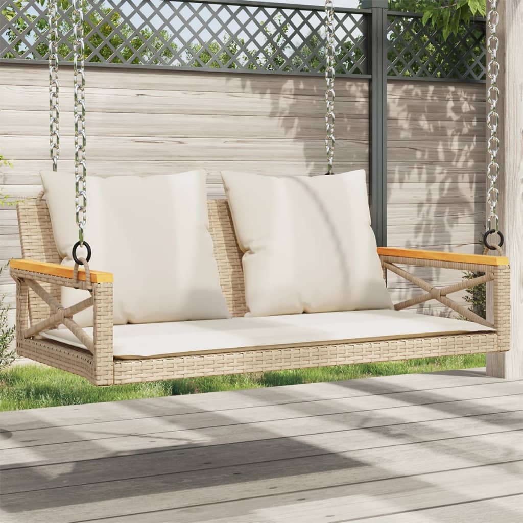 Schommelbank Met Kussens Poly Rattan