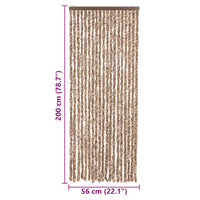 Vliegengordijn Chenille Beige En Donkerbruin