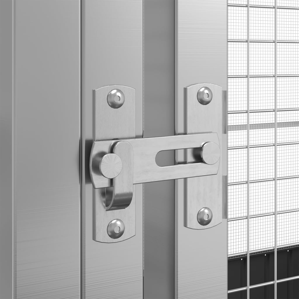 Volière Met Verlengstuk Zilver Staal
