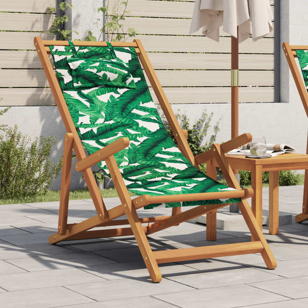 Strandstoel Inklapbaar Massief Eucalyptushout En Stof