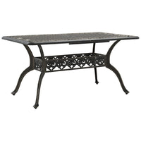 Tuintafel 150X90X72 Cm Gietaluminium Kleurig