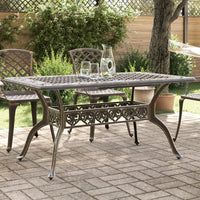 Tuintafel 150X90X72 Cm Gietaluminium Kleurig