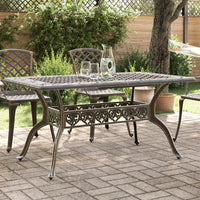 Tuintafel 150X90X72 Cm Gietaluminium Kleurig